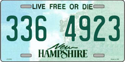 NH license plate 3364923