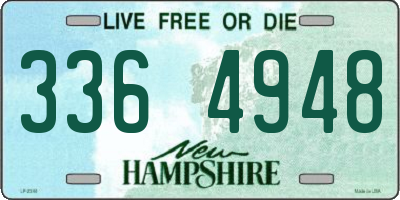 NH license plate 3364948