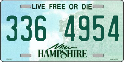 NH license plate 3364954