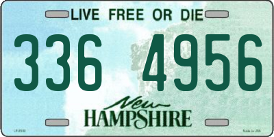 NH license plate 3364956