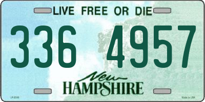 NH license plate 3364957
