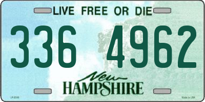 NH license plate 3364962