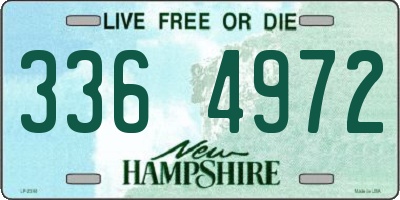 NH license plate 3364972