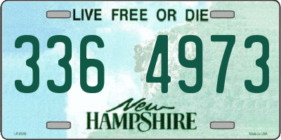 NH license plate 3364973