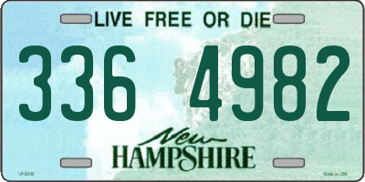 NH license plate 3364982