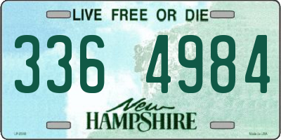NH license plate 3364984