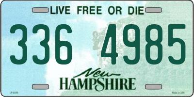 NH license plate 3364985