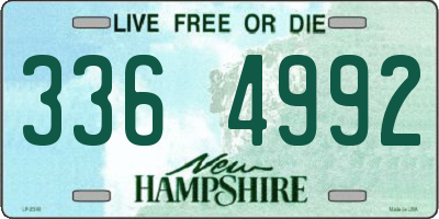 NH license plate 3364992