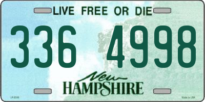 NH license plate 3364998