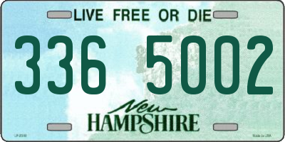 NH license plate 3365002