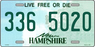 NH license plate 3365020