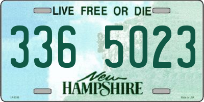 NH license plate 3365023