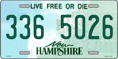NH license plate 3365026