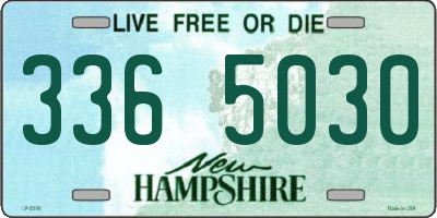 NH license plate 3365030
