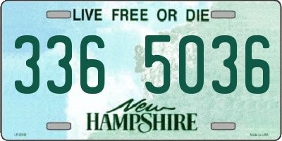 NH license plate 3365036