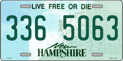 NH license plate 3365063