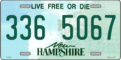 NH license plate 3365067