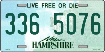 NH license plate 3365076