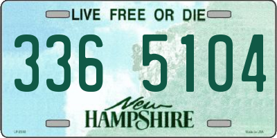 NH license plate 3365104