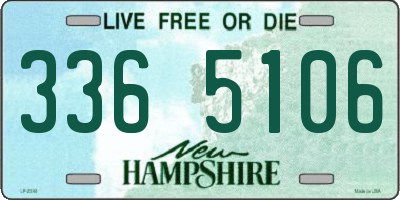 NH license plate 3365106