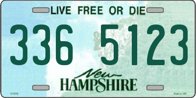 NH license plate 3365123