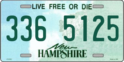 NH license plate 3365125