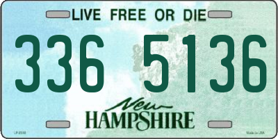 NH license plate 3365136