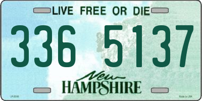 NH license plate 3365137