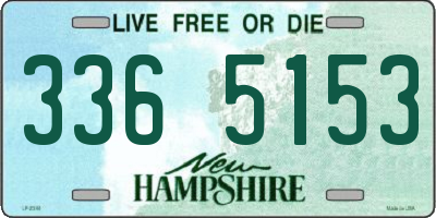 NH license plate 3365153