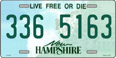NH license plate 3365163