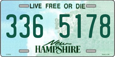 NH license plate 3365178