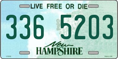 NH license plate 3365203