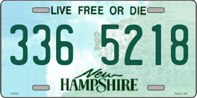 NH license plate 3365218