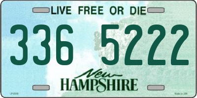 NH license plate 3365222