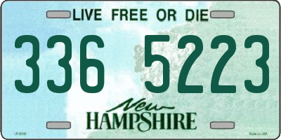 NH license plate 3365223
