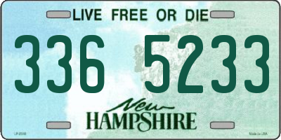 NH license plate 3365233