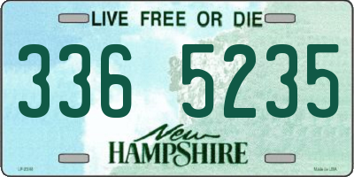NH license plate 3365235