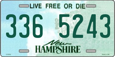 NH license plate 3365243