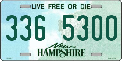 NH license plate 3365300