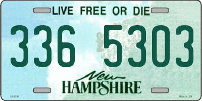 NH license plate 3365303