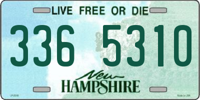NH license plate 3365310