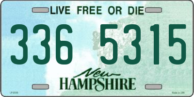 NH license plate 3365315