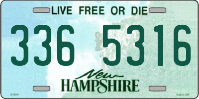NH license plate 3365316