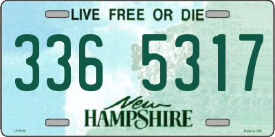 NH license plate 3365317