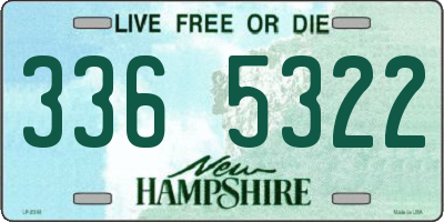 NH license plate 3365322
