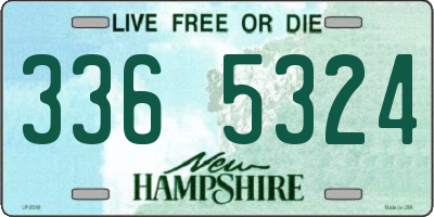 NH license plate 3365324
