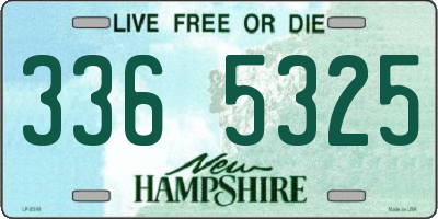 NH license plate 3365325