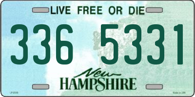 NH license plate 3365331