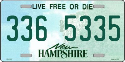 NH license plate 3365335