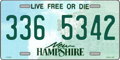NH license plate 3365342